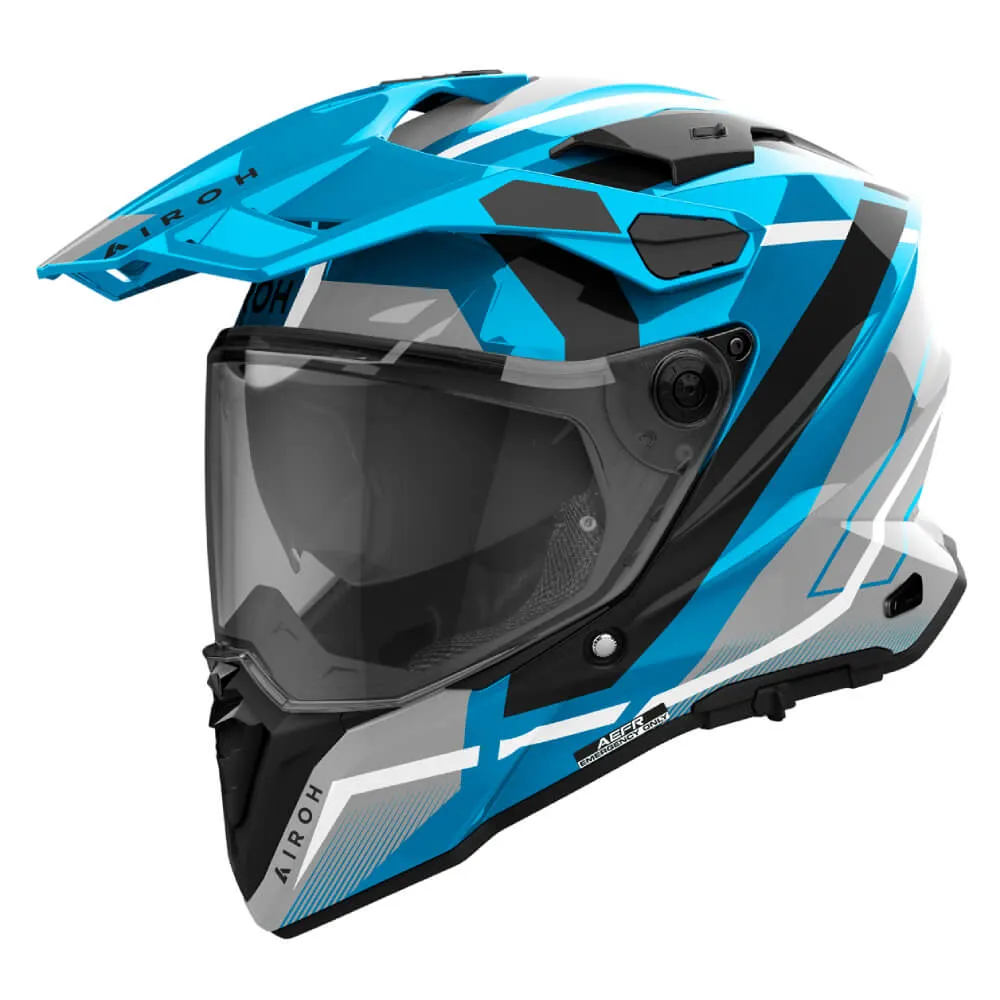 Airoh Commander 2 Helmet Mavick Cerulean Blue Gloss