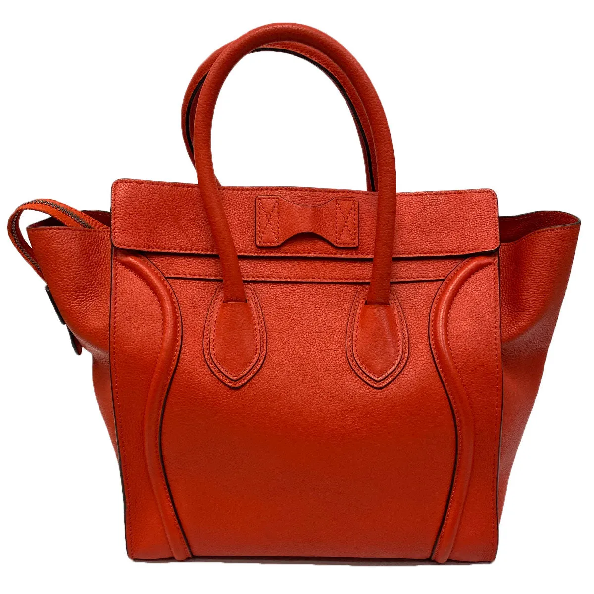 Céline Mini Luggage Vermillion Drummed Calfskin