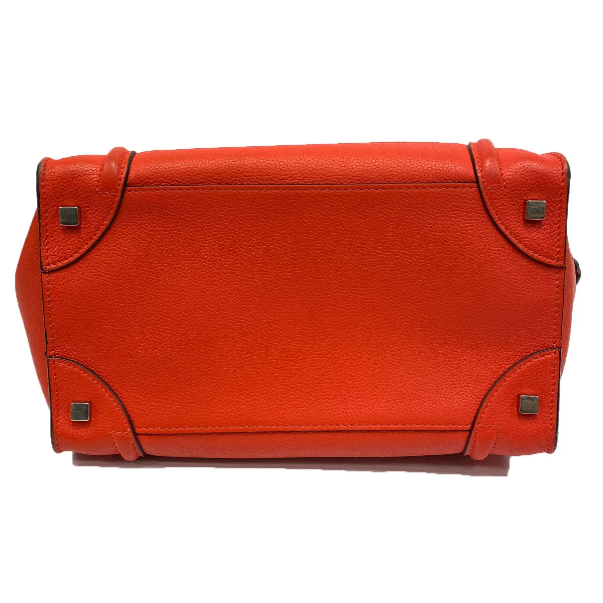 Céline Mini Luggage Vermillion Drummed Calfskin