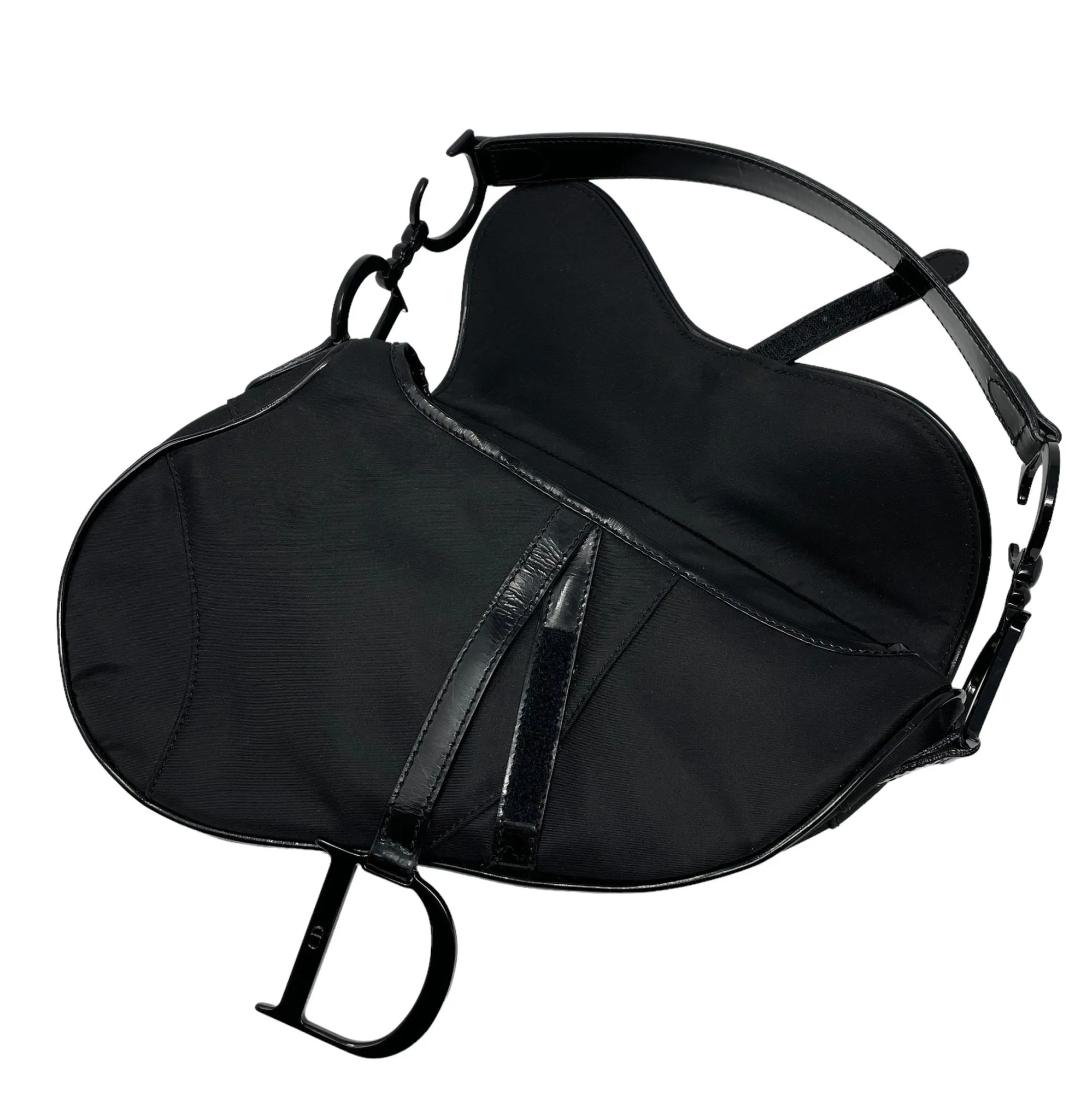 Dior Black Nylon Saddle Bag