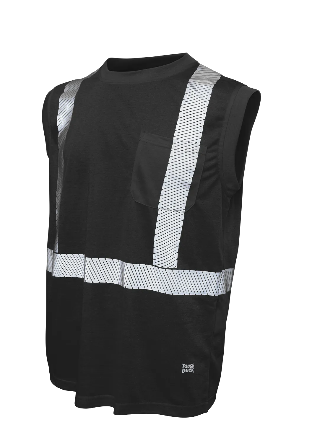 Hi-Vis Polyester Jersey Sleeveless Safety T-Shirt By Tough Duck - Style ST151