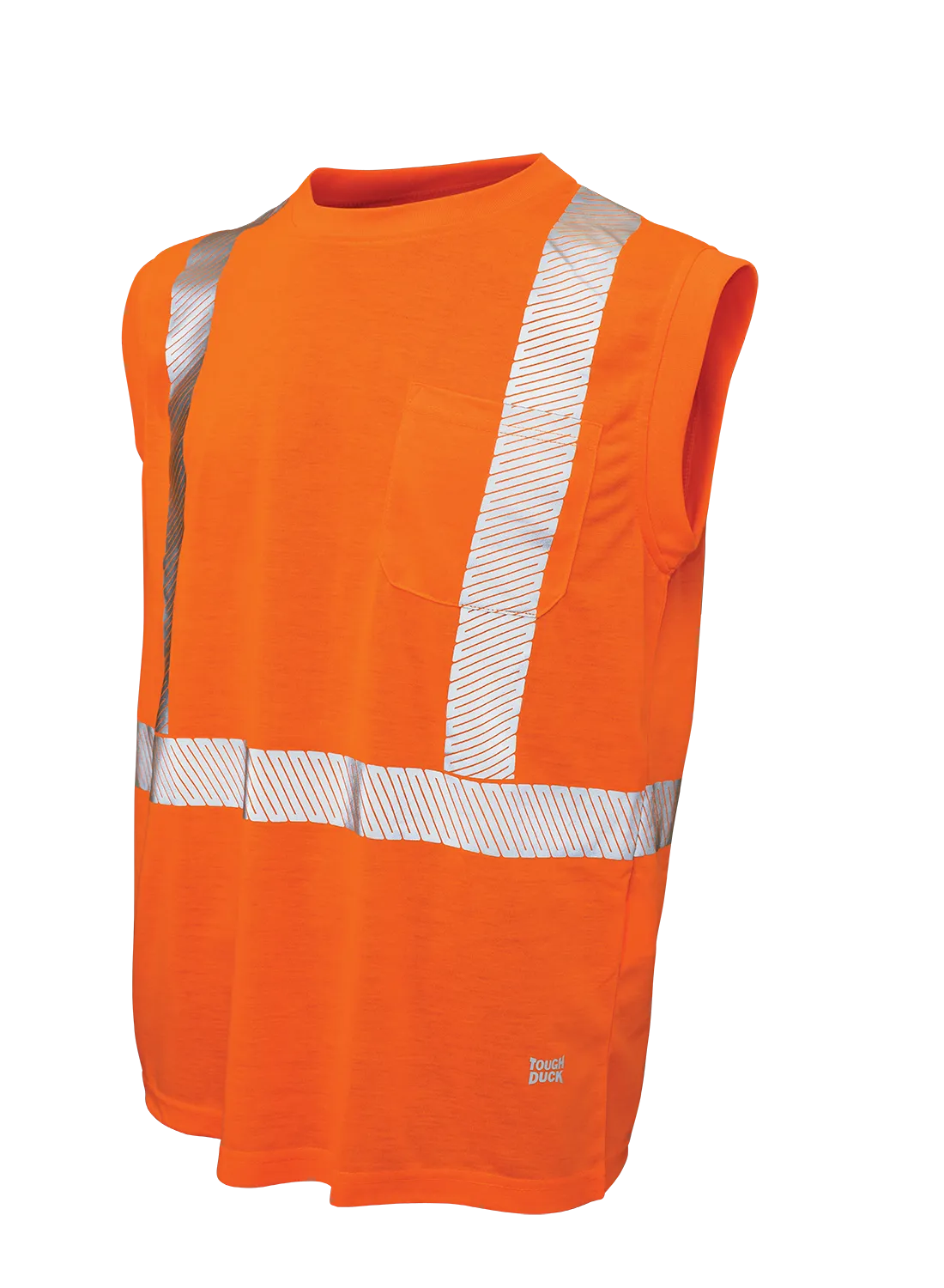 Hi-Vis Polyester Jersey Sleeveless Safety T-Shirt By Tough Duck - Style ST151