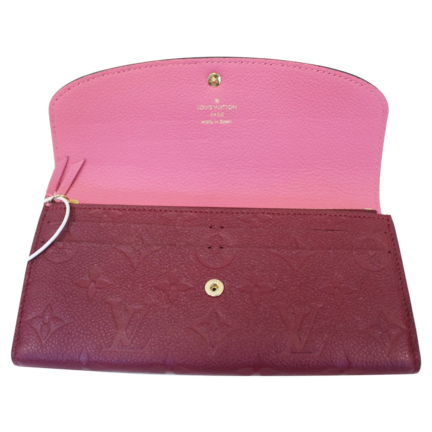 LOUIS VUITTON Emilie Monogram Empreinte Wallet Aurore