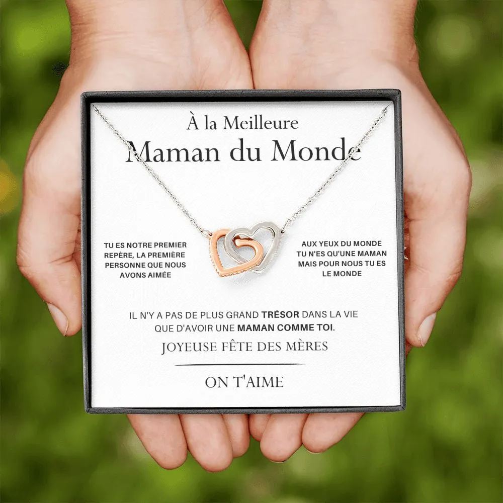 LOVYOUMOM • Collier de la fête des mères Double Cœur